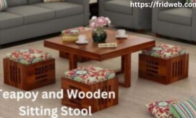 Teapoy and Wooden Sitting Stool