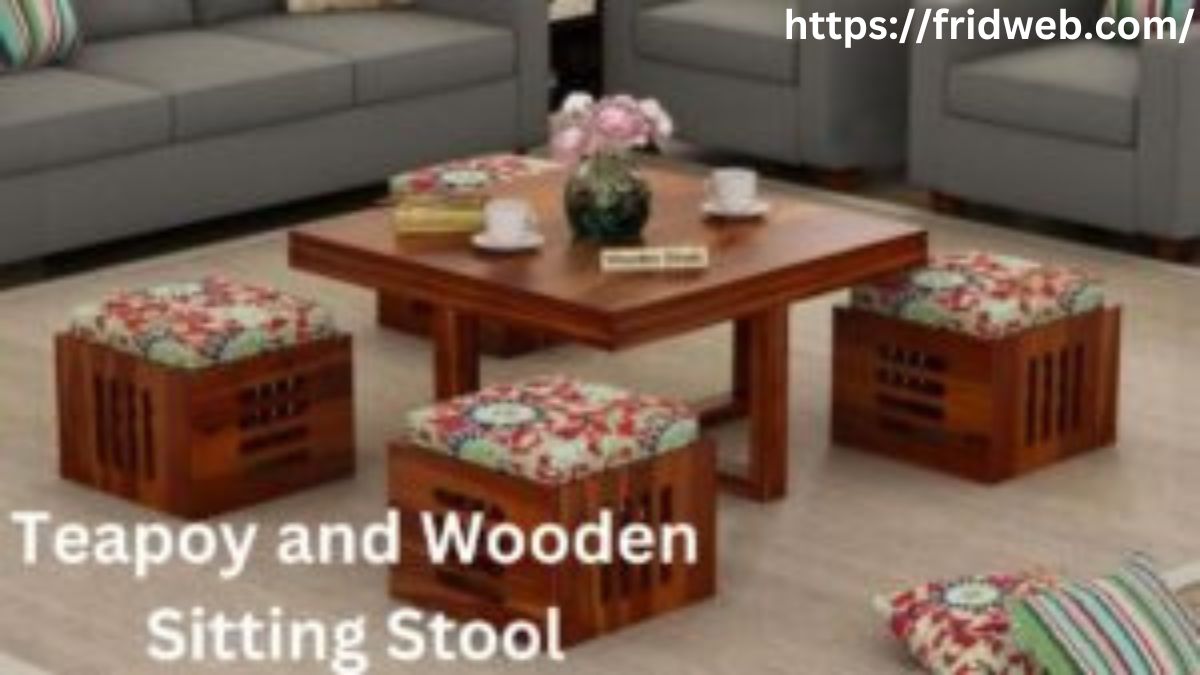 Teapoy and Wooden Sitting Stool