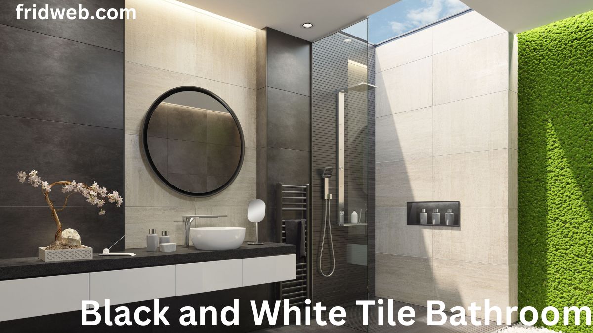 Black and White Tile Bathroom